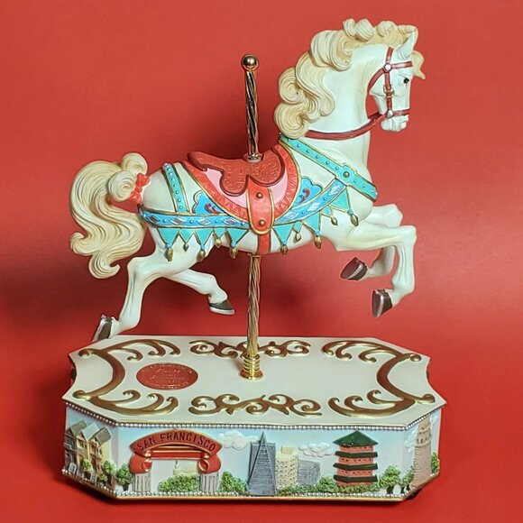 Carousel Horse Music Box - San Francisco Music Box Company Ltd. Ed. 333/7500 ✨ - Picture 1 of 11